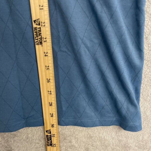 NWOT Modern Ambition Men's L Polo Shirt Blue Polyester & Organic Cotton Pattern - Picture 4 of 8